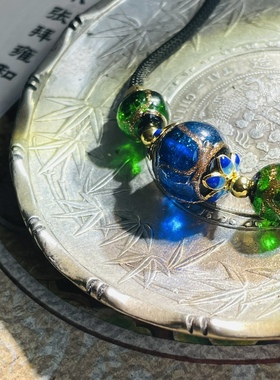 小张喜珠福宝｜香灰琉璃项圈吊坠项链