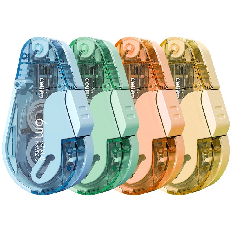 得力按动式修正带学生用可换芯修改带高颜值迷你大容量女生初中生涂改带黑科技网红改正带按压式大容量涂改带 - 图3