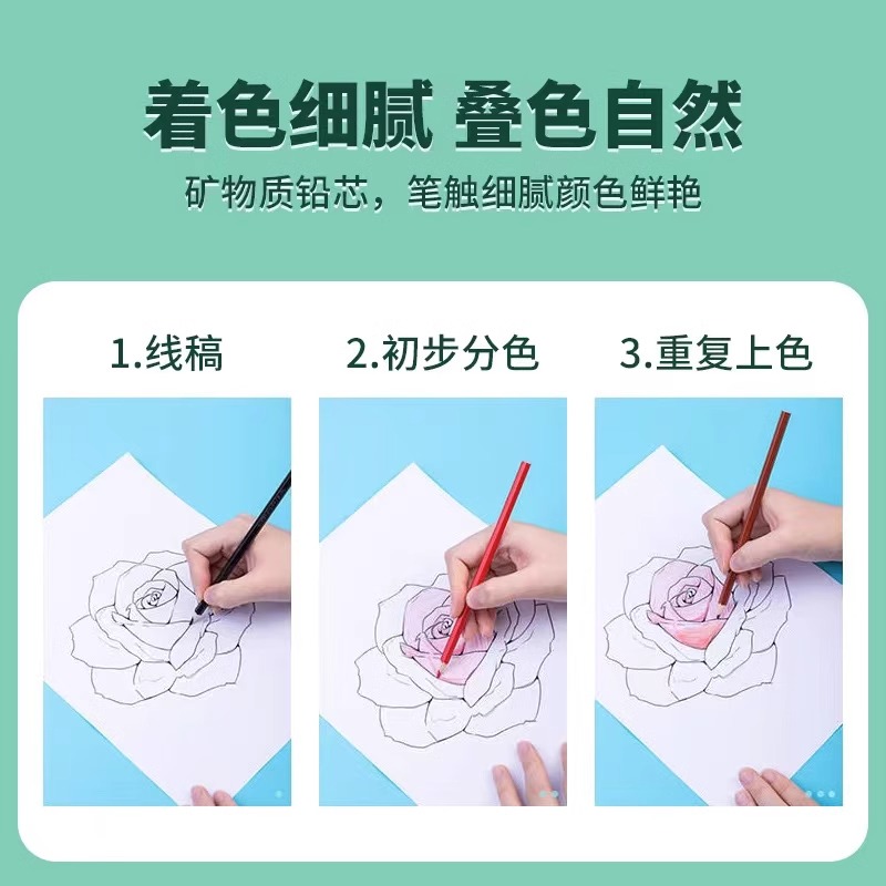 得力48色彩色铅笔美术生小学生画画专用36色水溶性油性儿童专业手绘24色幼儿园涂色12色木颜色初学者绘画套装,淘宝优惠券,粉丝福利购,淘宝优惠卷