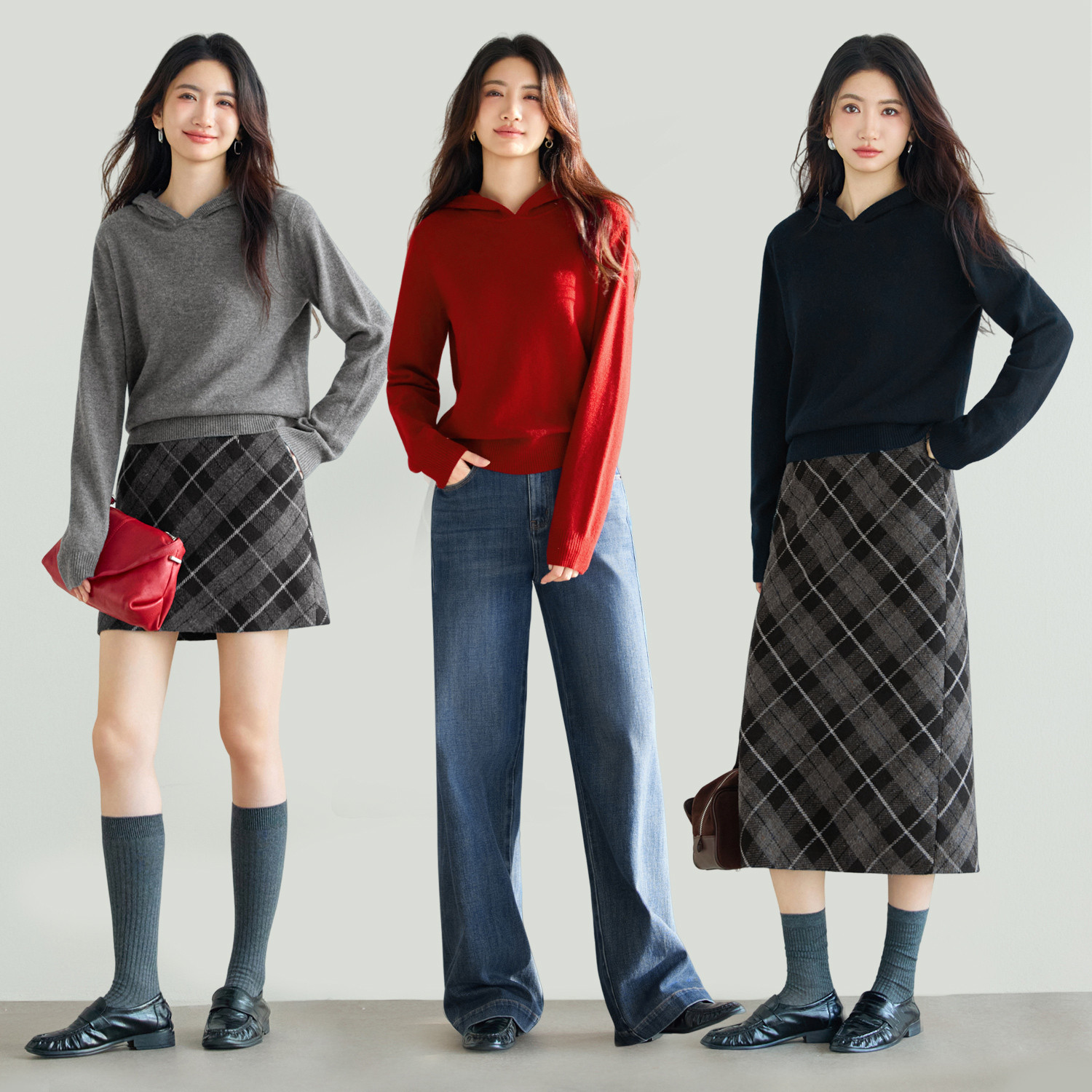 蒋欣代言100羊毛伊芙丽基础慵懒连帽百搭针织衫2025冬季新款,淘宝优惠券,粉丝福利购,淘宝优惠卷