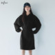 Evely outlets store black knitted dress hooded sweatshirt long skirt little black dress spring and autumn women's skirt