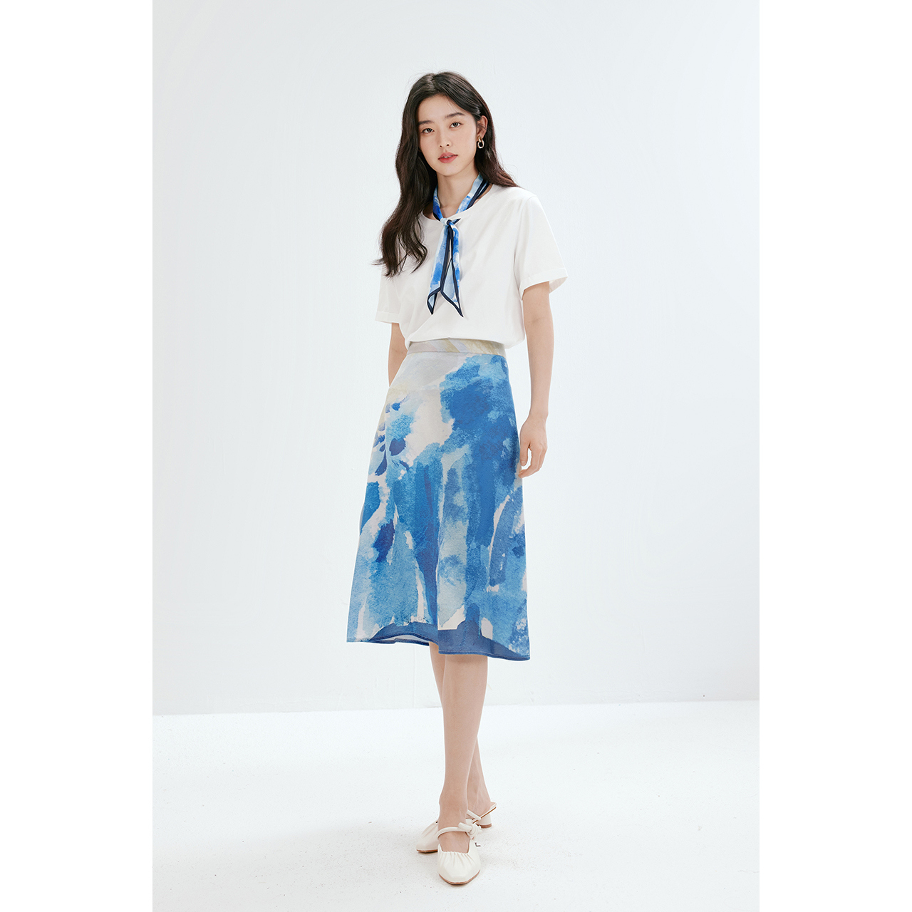 【0元入会1件9折】诗凡黎梭织半裙女3E4240821M伊芙丽outlets店 - 图3