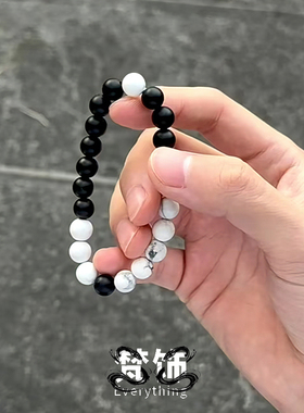 黑曜石手串男女百搭设计感