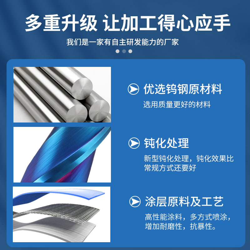 65度球刀钨钢铣刀球头合金立铣刀2刃高硬涂层圆弧球形圆头R1R2R3 - 图3