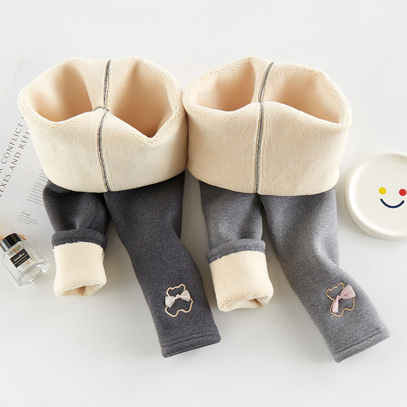 女童加绒加厚打底裤冬季外穿儿童一体绒保暖裤小女孩宝宝纯棉裤子,淘宝优惠券,粉丝福利购,淘宝优惠卷