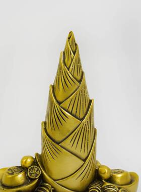 黄铜步步高升节节高升高考金钱竹笋旺事业书桌摆件黄铜