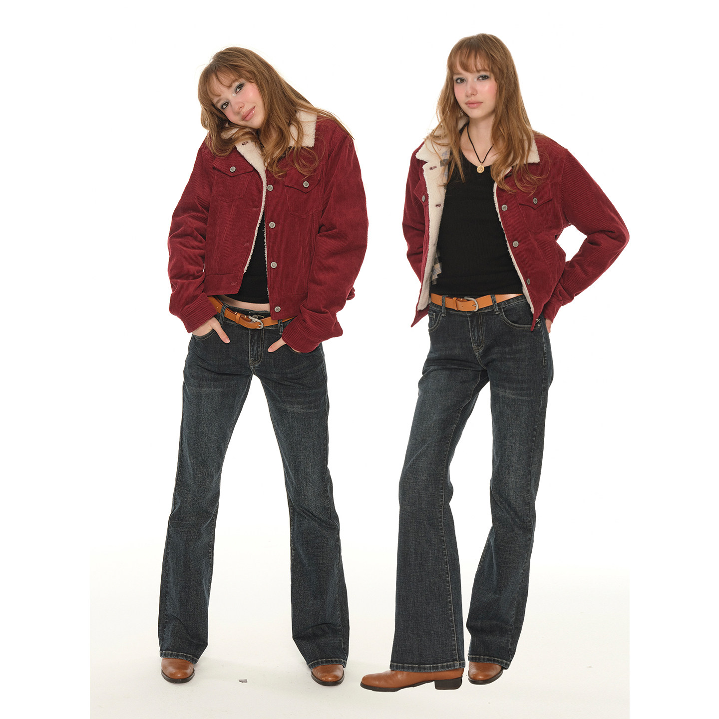 UNRETRO复古灯芯绒翻领短款工装外套女冬季新款加厚保暖夹克上衣,淘宝优惠券,粉丝福利购,淘宝优惠卷