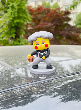 原创鸡你太美小黑子蔡坤徐坤滑动车载中控屏ikun滑轨摆件小玩具