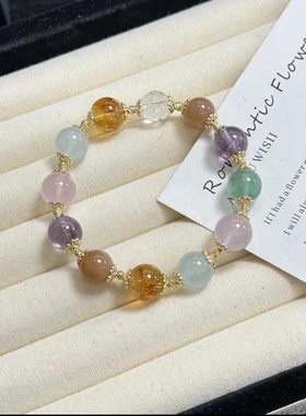 【甜糖】3.19/am 8:08天然水晶多宝手串小点位精致单圈手链手串