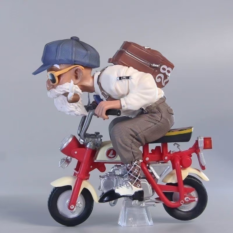 七龙珠悟空龟仙人手办桌面摆件生日礼物送男生朋友创意动漫摩托车 - 图1