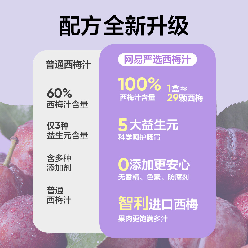 网易严选益生元西梅汁官方旗舰店浓缩果汁饮料大餐救星便携小袋装