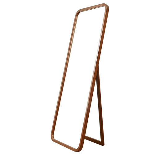 北欧实木穿衣镜全身落地镜女生卧室家用镜子壁挂立式镜显瘦试衣镜 - 图3