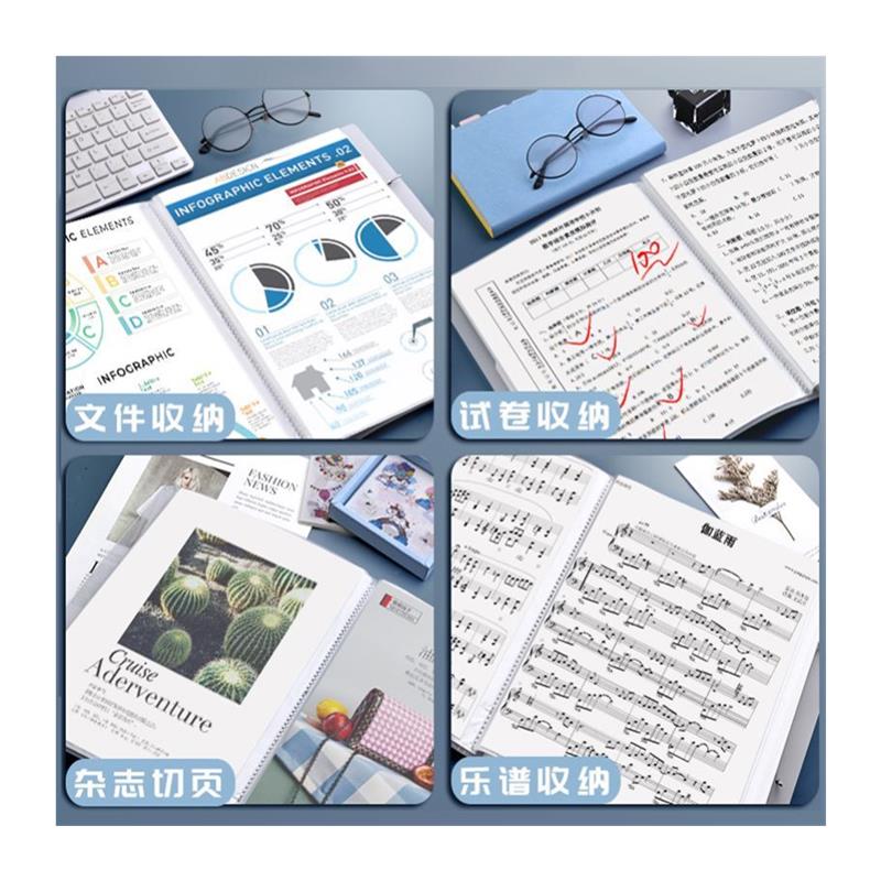 5 folders, brochures, multi-layer A4 insert file folder透明 - 图3