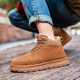 Golden Monkey fashionable men's boots plus velvet to keep warm 2025 new winter boots men's lightweight hiking boots outdoor boots for men