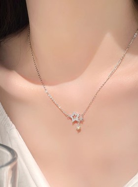 法国GVSEDUN足银星星项链元旦礼物新款锁骨链生日礼物送女朋友