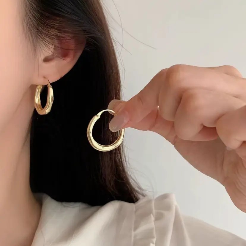 SF复古自由搭配潺流耳圈耳扣女小众高级设计简约感耳饰,淘宝优惠券,粉丝福利购,淘宝优惠卷