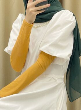 New Modal Cotton Sleeves Women Men Summer Solid Long-Sleeved