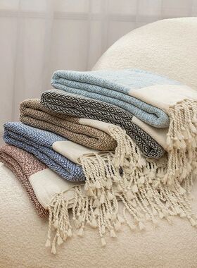 Turkish thickened wide checkered multifunctional blanket can