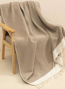 125*180CM Turkish cotton Blanket with Decorative tassels sui