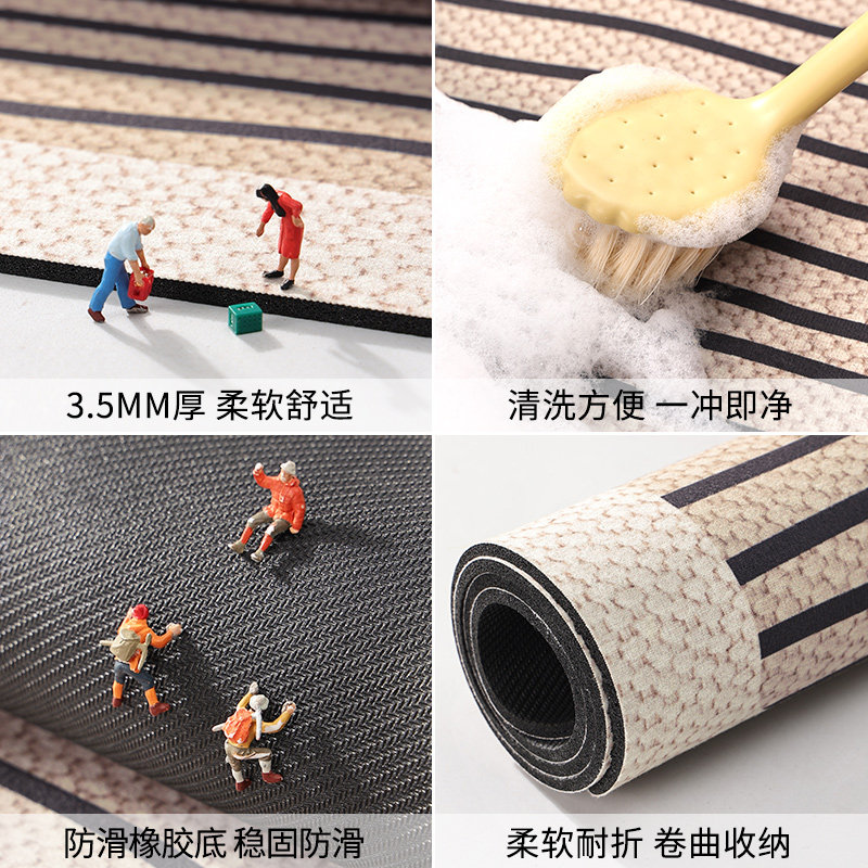 厨房地垫2024新款防滑防油可擦免洗吸水脚垫专用耐脏防水防污地毯,淘宝优惠券,粉丝福利购,淘宝优惠卷