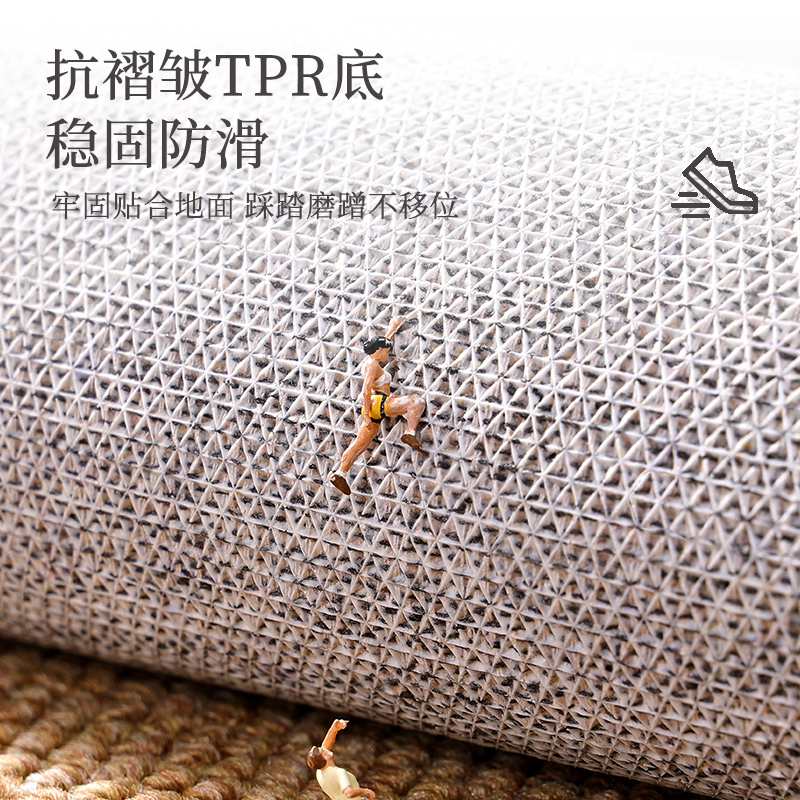 卫生间地垫强吸水浴室门口防滑脚垫子高级家用卫浴厕所洗手间地毯-图1