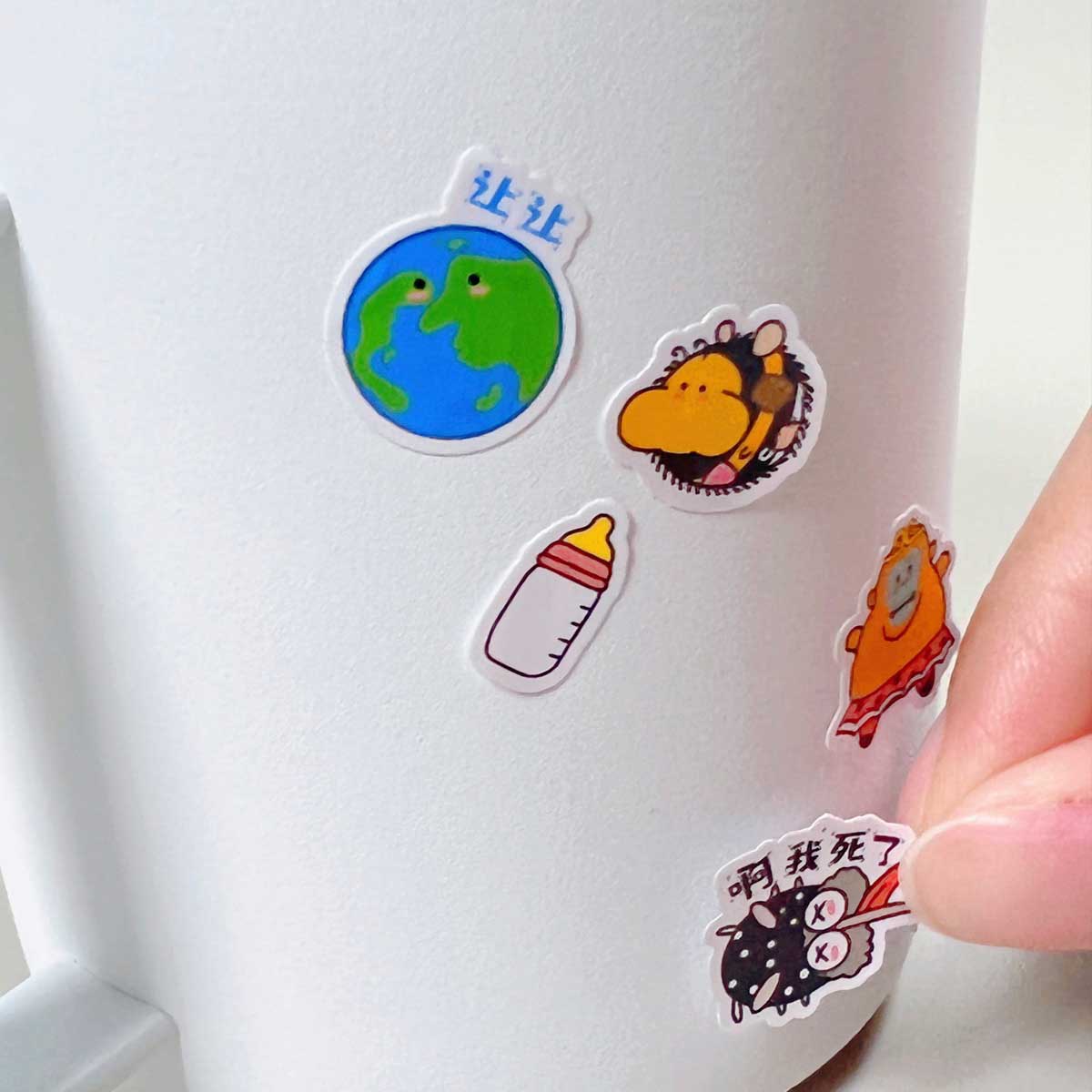 毛茸茸的星球原创卡通贴纸可爱动物迷你便携装饰点缀手账日记贴纸 - 图2