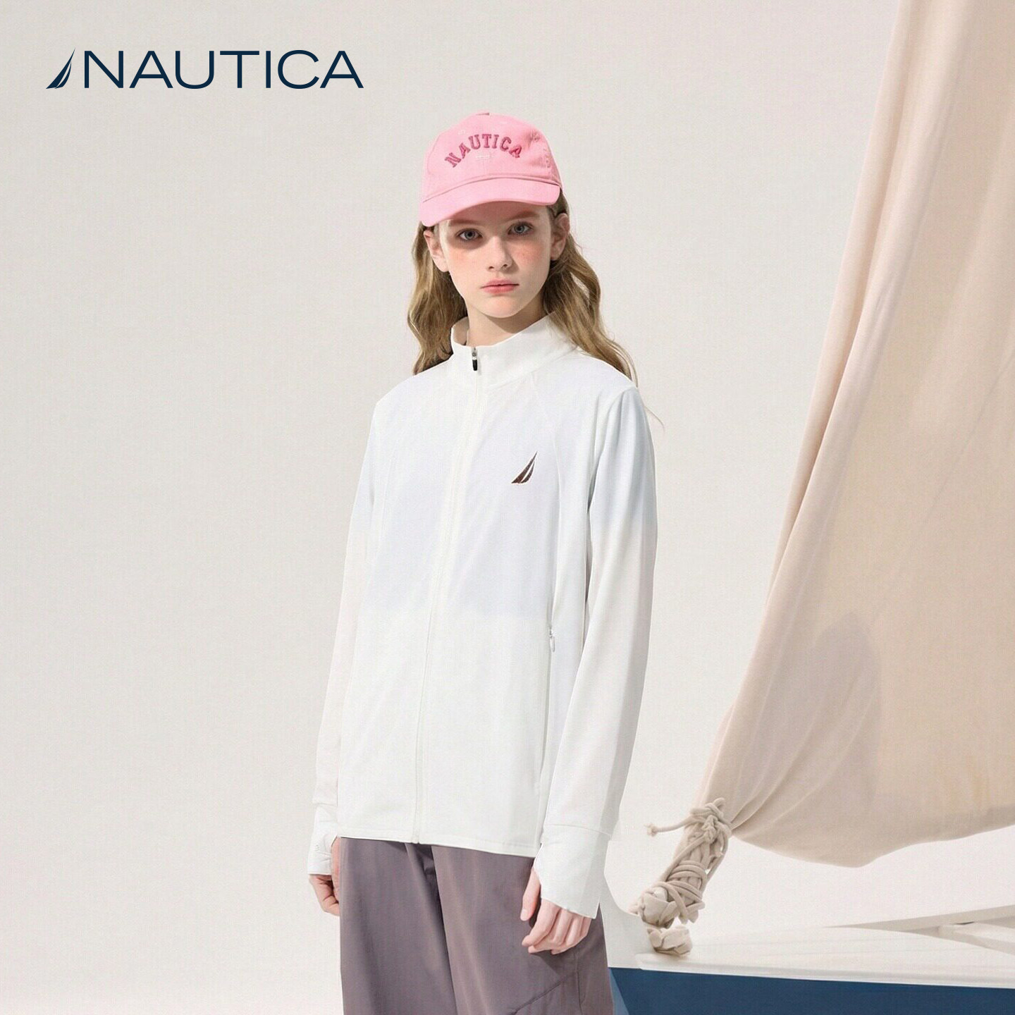 NAUTICA children's clothing 25 new summer sun protection clothing for boys and girls, medium and large children's outdoor sports and leisure jackets