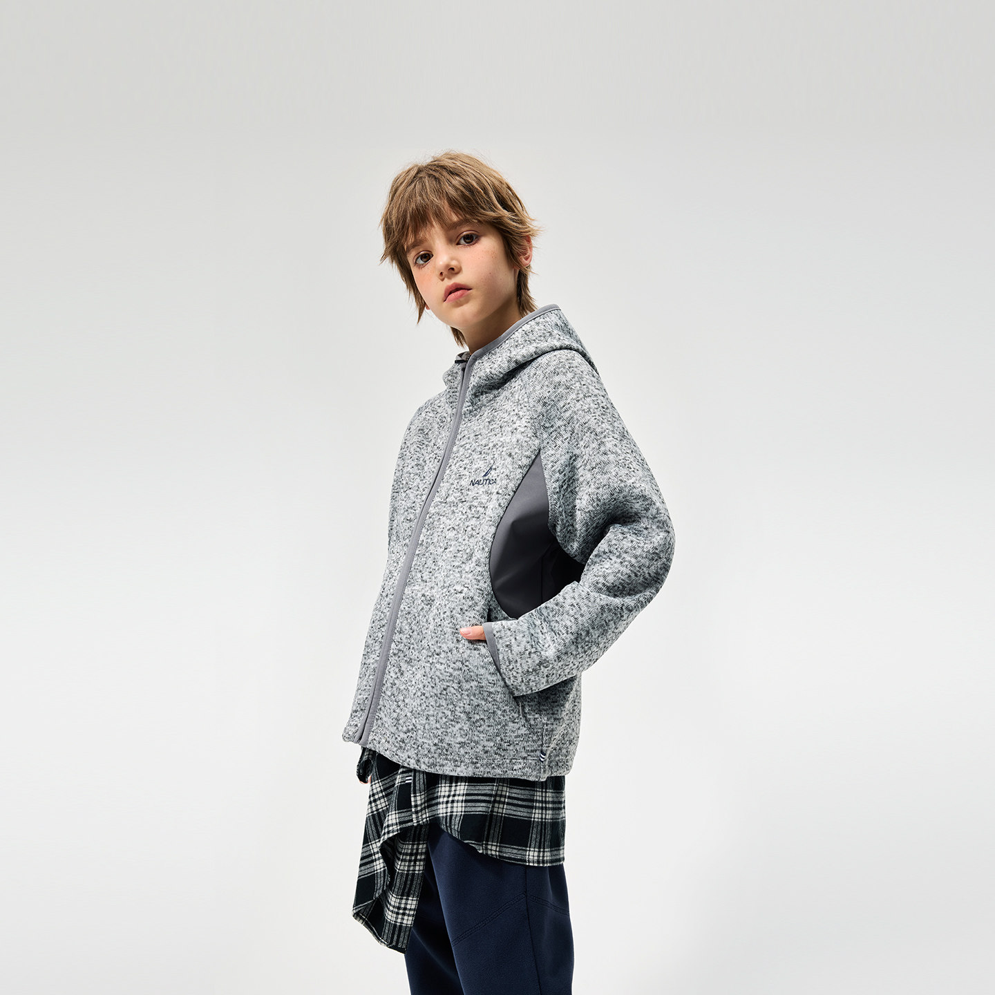 【花纱绒】NAUTICA童装 男童女童连帽外套秋冬季儿童加绒外衣保暖,淘宝优惠券,粉丝福利购,淘宝优惠卷