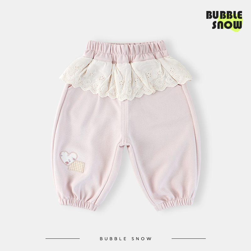 26006女童裤子秋季儿童卫裤中小童女宝春秋洋气休闲束脚裤 - 图1