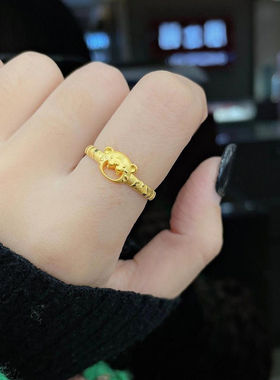 测试推荐金本命年礼物小老虎戒指