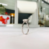 High Carbon Diamond Emerald S925 Silver Rectangular Ring