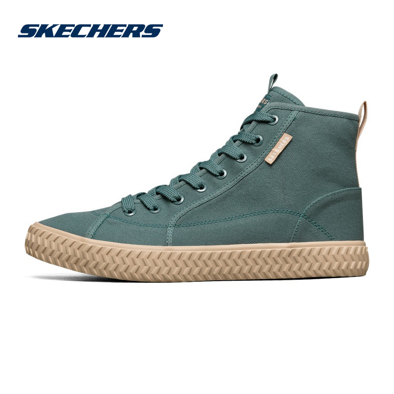 skechers 2021秋季新款高帮鞋帆布鞋 skechers斯凯奇丰宏板鞋
