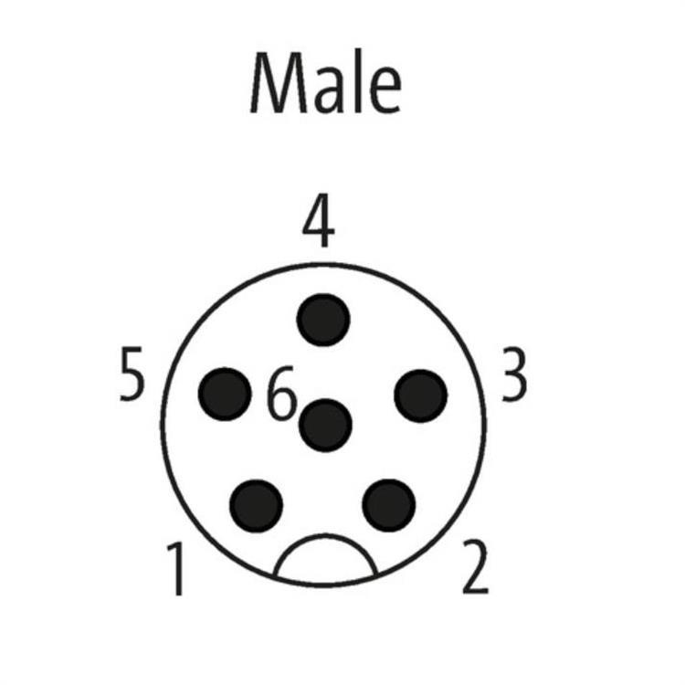 7000-15041-0000000 MURR Cube67 终端电阻公头M12, 6芯A-coded - 图0