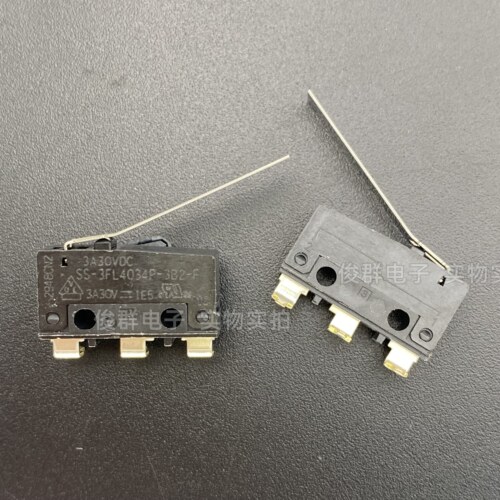 欧姆龙OMRON SS-3FL4034P-3B2-F微动开关带柄3A30VDC限位轻触按键 - 图3