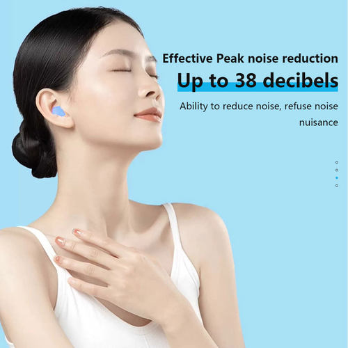 Silicone Ear Plugs Sleep Anti-Noise Snoring Earplugs Noise C - 图1