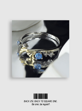 恋与制作人戒指轻奢锆石情侣原创