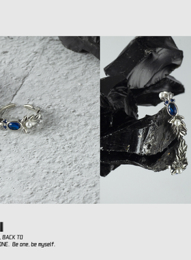 萧逸月桂花环开口指环