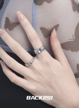 月光石不规则小众设计戒指