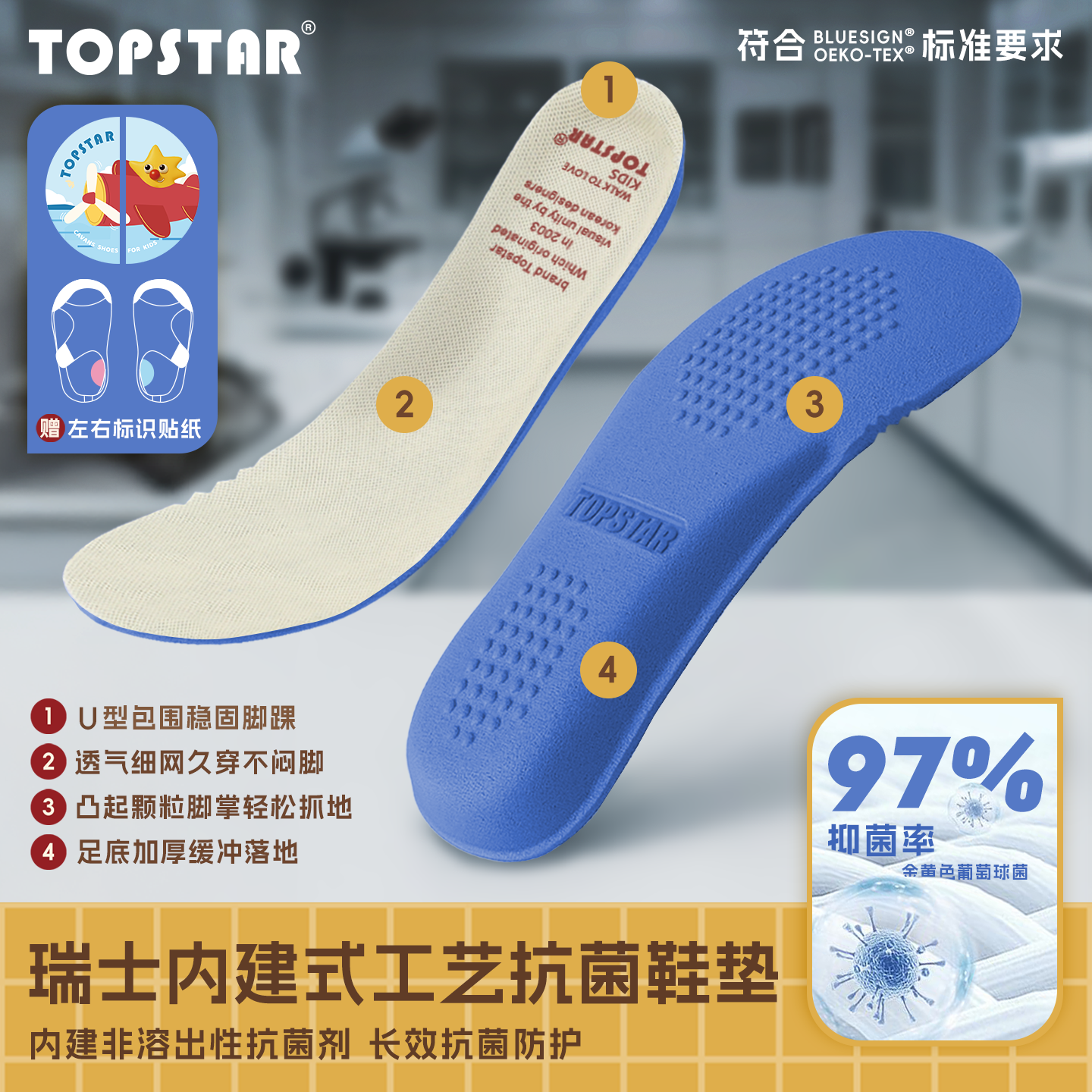 TOPSTAR儿童帆布鞋女童男童幼儿园室内鞋小白鞋宝宝儿童鞋软底鞋,淘宝优惠券,粉丝福利购,淘宝优惠卷