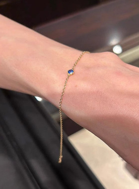 极细仿红宝石蛇骨手链女轻奢小众