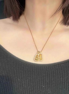 韦雪同款金刚杵葫芦吊坠项链女款