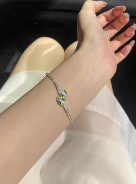 超闪锆石灵蛇手链女轻奢小众精致