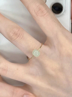 和田玉戒指女小众设计时尚个性