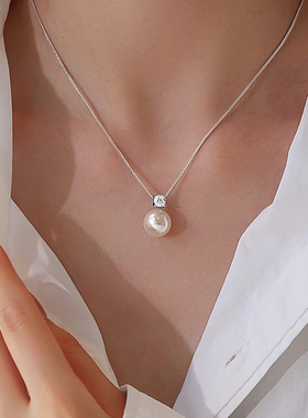 双层叠戴仿珍珠项链女款2025新款