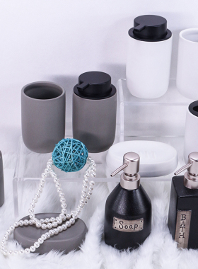 陶瓷洗手液按压分装瓶样板间高端