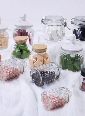 收纳装饰品化妆海绵沐浴盐收纳罐