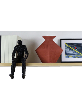 样板间书房摆件开放格装饰品套装