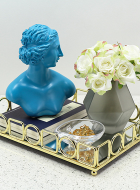 样板间装饰摆件轻奢床上飘窗摆设