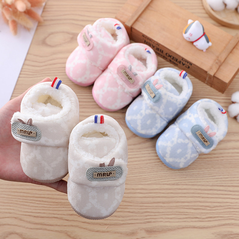宝宝棉鞋秋冬季软底学步防滑6个月婴儿鞋子1岁不掉鞋加绒保暖男女