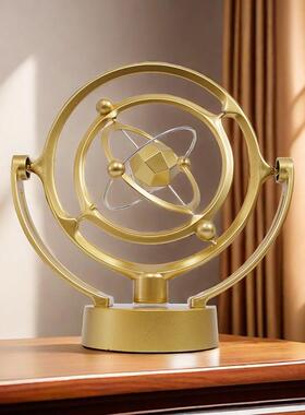 地球天体永动仪轻奢高端物理永动机不停创意摇摆摆件工艺品牛顿摆